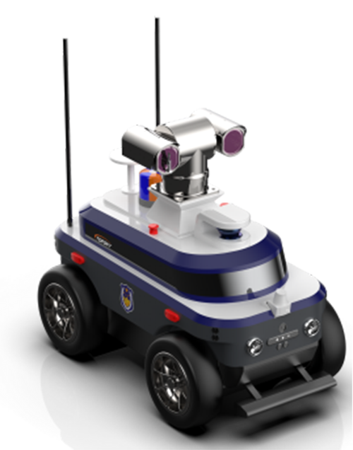 警用巡逻安防机器人 （第1代，集成环境感知+动态决策+行为控制和报警装置+自主感知+自主行走）