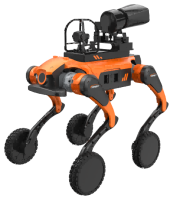 辅助侦察四足机器狗轮足 （小狗、轮足，【四合一多功能模块（喊话+照明+警示+拾音）、防爆多参数测定器（4种气体））